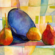 Pears And Blue Bowl Poster