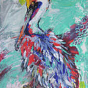 Pelican Perch Poster
