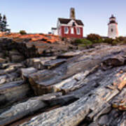 Pemaquid Point Lighthouse Along Maine's Rocky Coast Poster