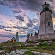 Pemaquid Point Lighthouse At Sundown Poster