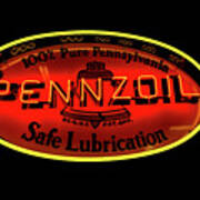 Pennzoil Neon Sign Poster