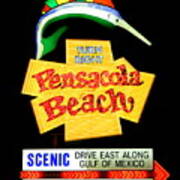 Pensacola Beach Turn Right Poster