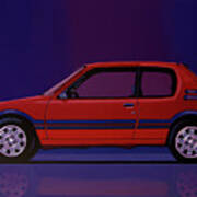 Peugeot 205 Gti 1984 Painting Poster
