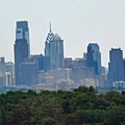 Philadelphia Green Skyline Poster