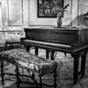 Piano At Josie's House Bw Poster