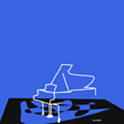 Piano In Blue Poster
