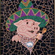Pig In Sombrero Poster