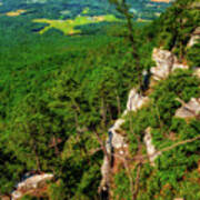 Pilot Mountain North Carolina Scenic View  -  Mountainvalleyviewlab185847 Poster