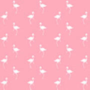 Pink Flamingos Pattern Poster