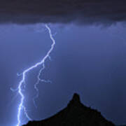 Pinnacle Peak Lightning Poster