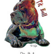 Pit Bull Pop Art Poster