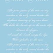Pitter Patter Poem Typography Poster