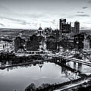 Pittsburgh In Black And White Poster