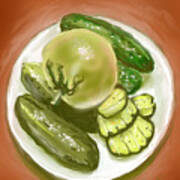 Plate Of Pickles Poster