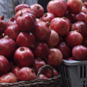 Pomegranates At Jerusalem's Old City Market Poster