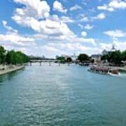 River Seine At Pont Du Carrousel Poster