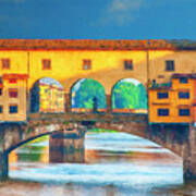 Ponte Vecchio Impression Poster