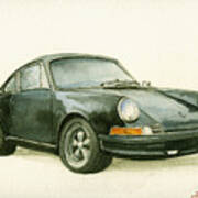 Porsche 911 Classic Car Art Poster