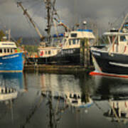 Portait Of Ucluelet Fishing Boats Poster