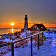 Portland Head Lighthouse Sunrise - Maine Poster