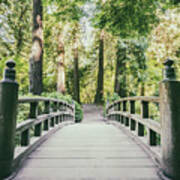 Portland Japanese Garden Bridge Poster