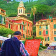 Portofino Through The Eyes Of An Artist Poster