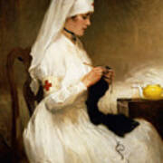 Portrait Of A Nurse From The Red Cross Poster