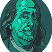 Portrait Of Benjamin Franklin Poster