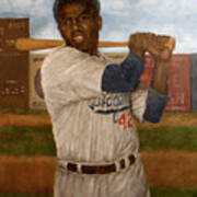 Portrait Of Jackie Robinson Poster