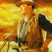 Portrait Of John Wayne Poster