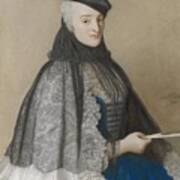 Portret Van Mrs. Boere, Jean-etienne Liotard, 1746 Poster