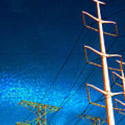 Power Line Light Clouds 2 Poster