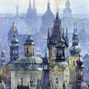 Prague Towers Poster