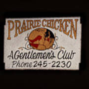 Prairie Chicken Gentlemen's Club Poster
