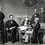 President Lincoln And His Cabinet Poster