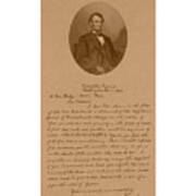 President Lincoln's Letter To Mrs. Bixby Poster