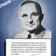 President Truman Speaking For America Poster