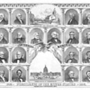 Presidents Of The United States 1776-1876 Poster