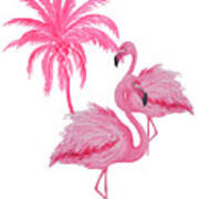 Pretty Flamingos Poster