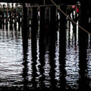 Provincetown Wharf Reflections Poster