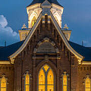 Provo City Center Temple At Night - Utah Poster