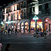 Puebla At Night 3 Poster