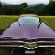 Purple Buick Vintage Car Poster