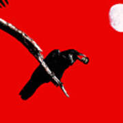 Quoth The Raven Nevermore . Red Poster