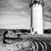 Race Point Light Provincetown Ma Bw Poster