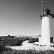 Race Point Lighthouse Black And White Photo Print Poster