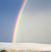 Rainbow At White Sands Poster