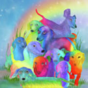 Rainbow Dachshunds 1 Poster