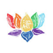 Rainbow Lotus I Am Art- Art By Linda Woods Poster