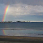 Rainbow Over Nahant From Revere Beach Revere Ma North Shore Poster